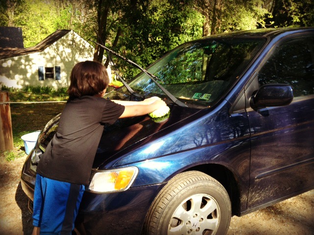 maverick washing car